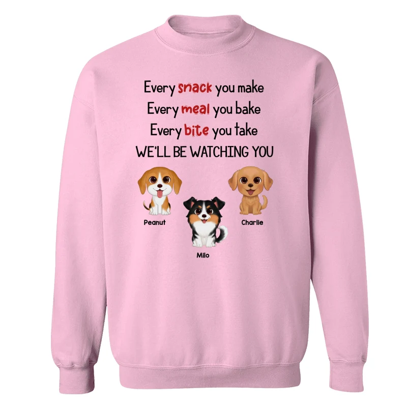 Watercolor Cute Dogs We‘ll Be Watching You Gift For Dog Lovers Personalized Shirt - Image 19