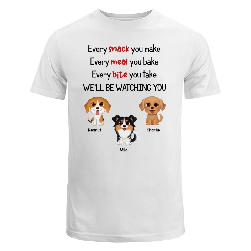 Watercolor Cute Dogs We‘ll Be Watching You Gift For Dog Lovers Personalized Shirt - Image 5