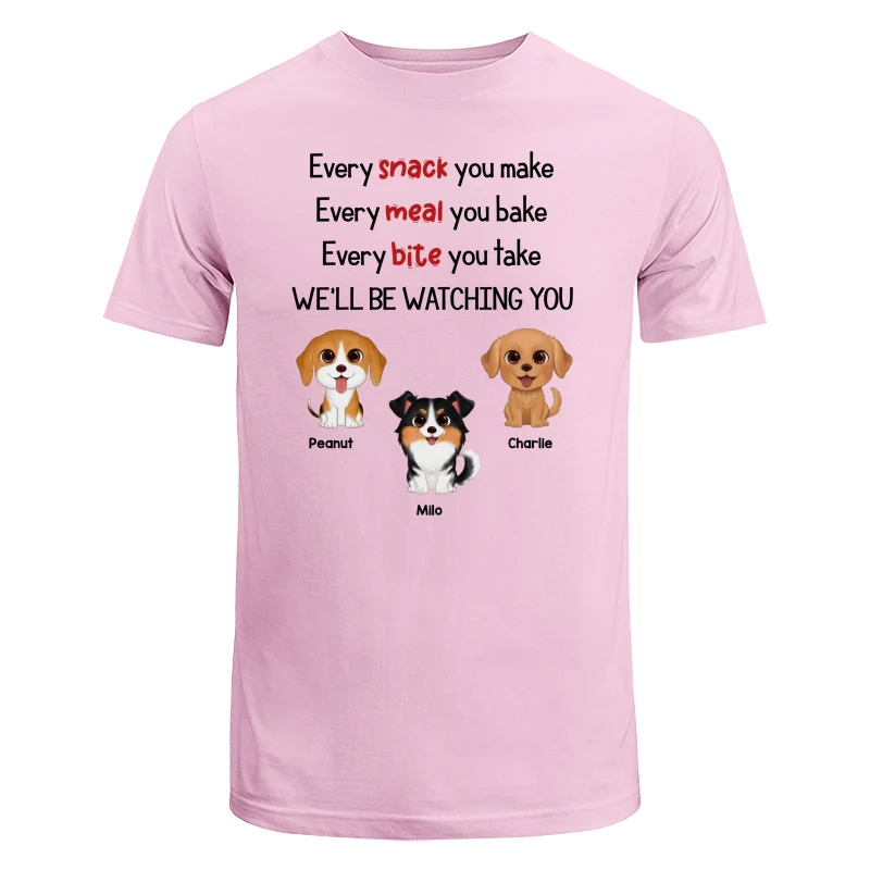 Watercolor Cute Dogs We‘ll Be Watching You Gift For Dog Lovers Personalized Shirt - Image 7