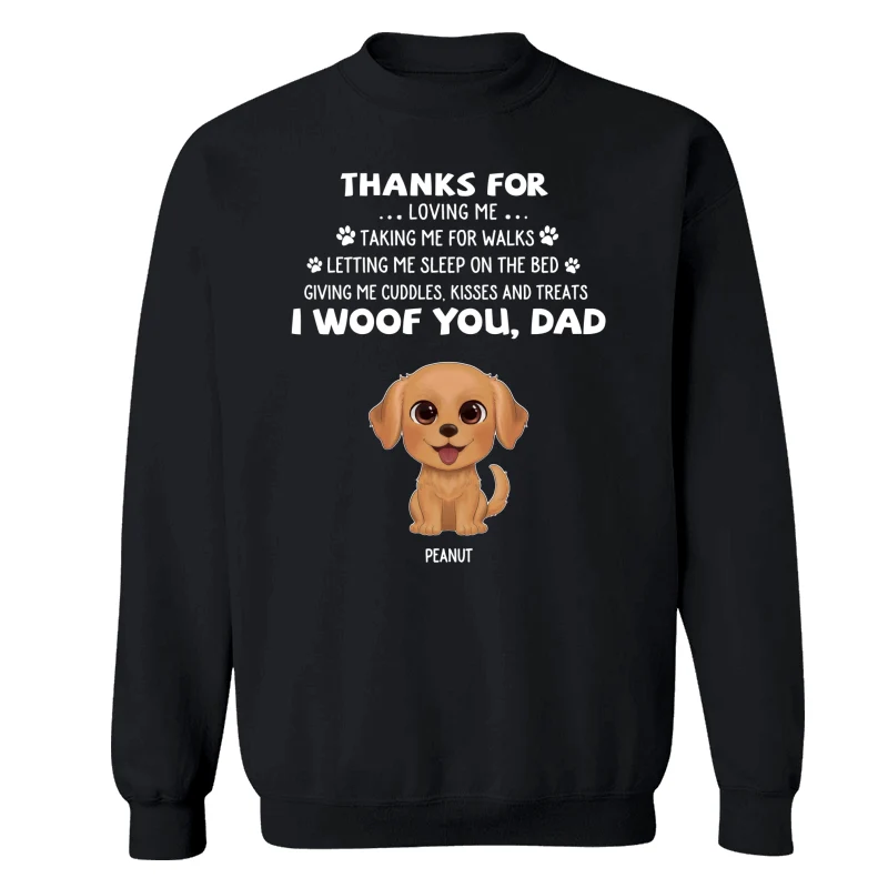 Watercolor Cute Dogs We Woof You Gift For Dog Mom Dog Dad Personalized Shirt - Image 14