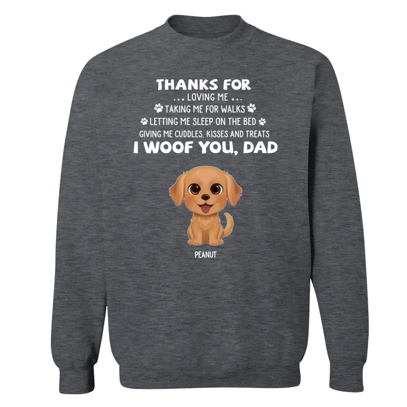 Watercolor Cute Dogs We Woof You Gift For Dog Mom Dog Dad Personalized Shirt - Image 16