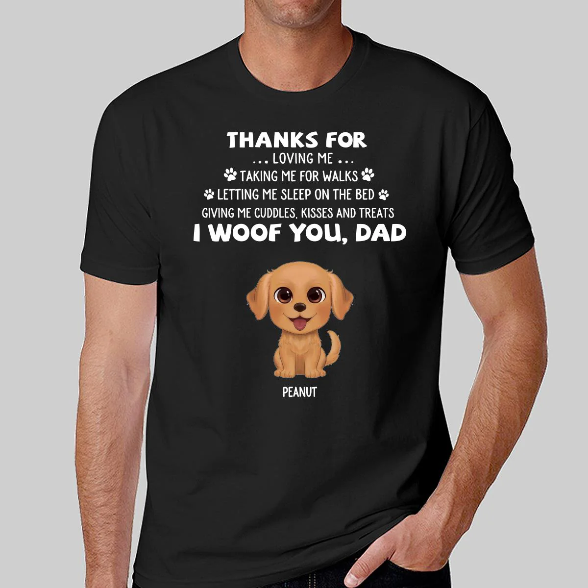 Watercolor Cute Dogs We Woof You Gift For Dog Mom Dog Dad Personalized Shirt - Image 2