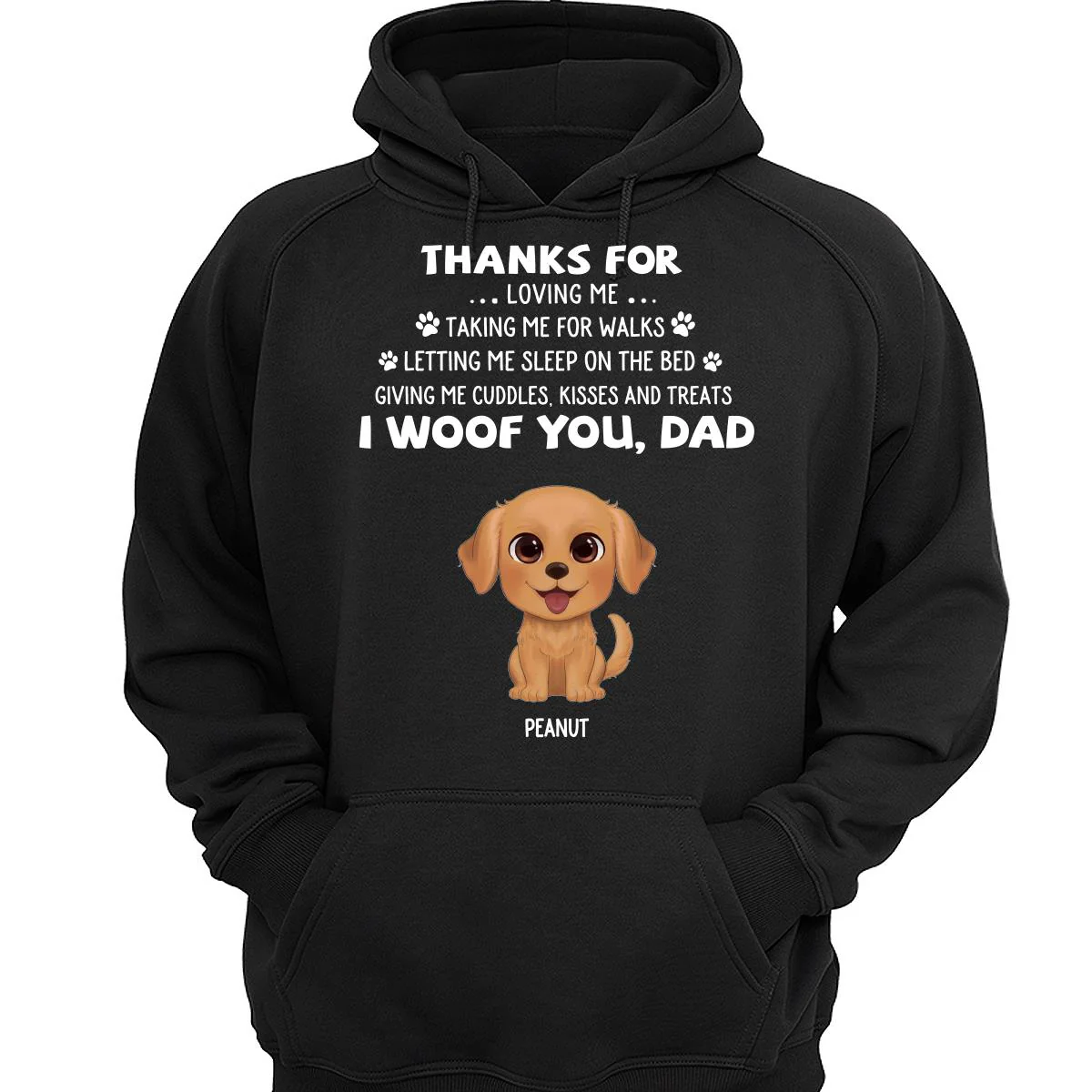 Watercolor Cute Dogs We Woof You Gift For Dog Mom Dog Dad Personalized Shirt - Image 3