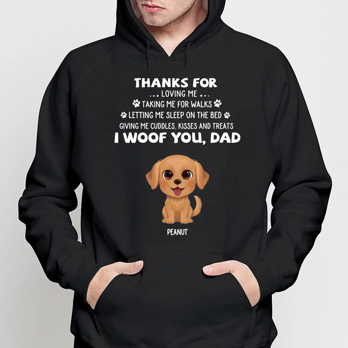 Watercolor Cute Dogs We Woof You Gift For Dog Mom Dog Dad Personalized Shirt - Image 4