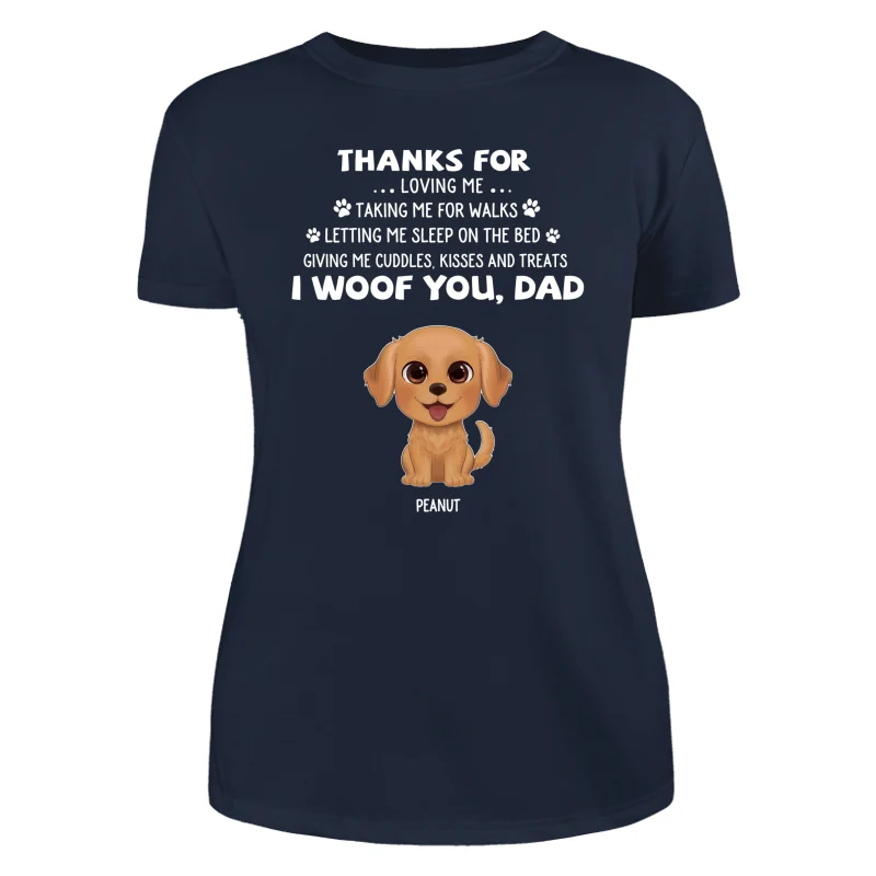 Watercolor Cute Dogs We Woof You Gift For Dog Mom Dog Dad Personalized Shirt - Image 9
