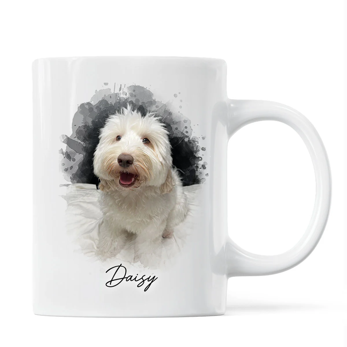 Watercolor Pet Portrait Using Photo Personalized Mug, Unique Gift For Pet Owners, Thoughtful Pet Memorial Gift - Image 2