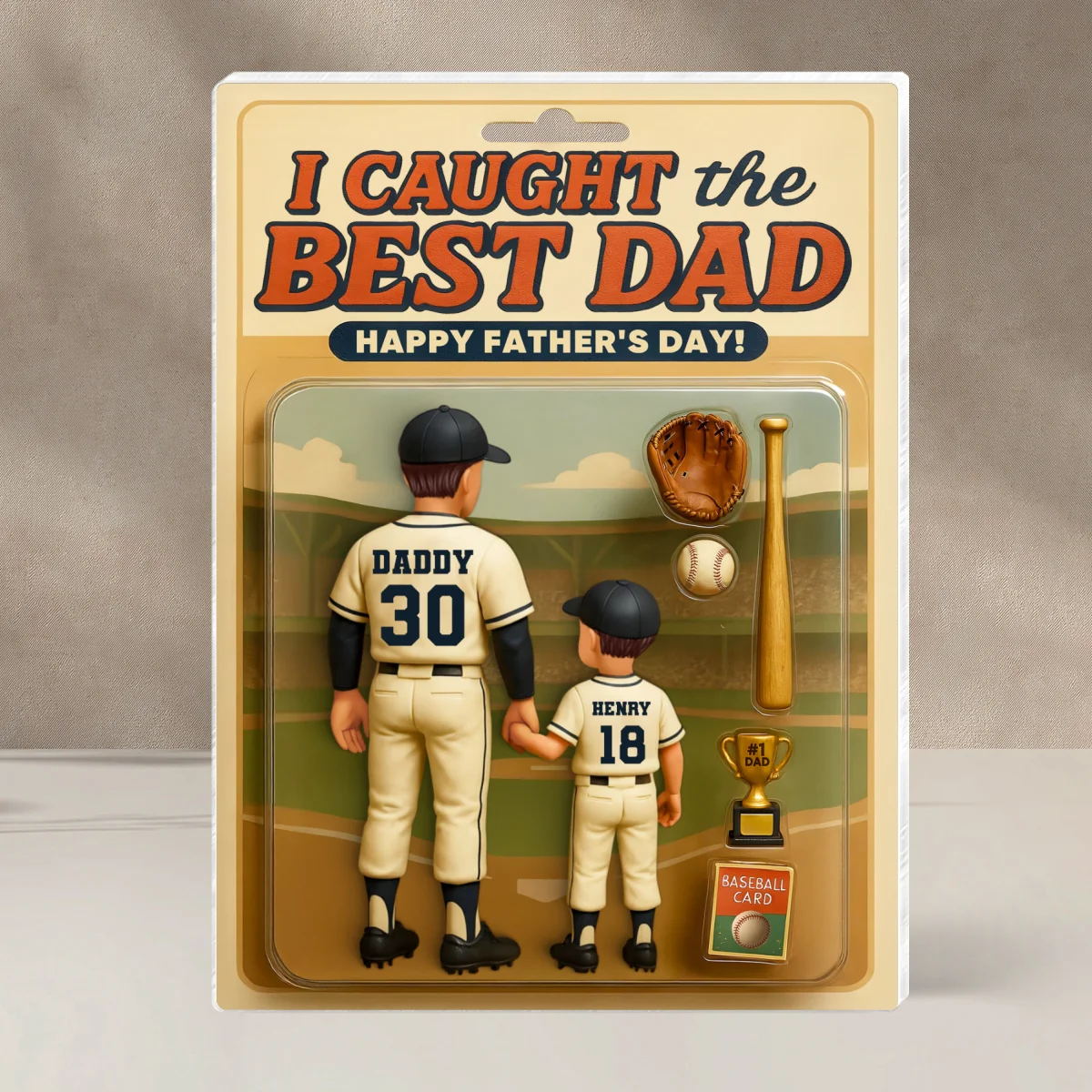 We Caught the Best Dad, Grandpa Baseball - Personalized Acrylic Block Plaque - Gift For Dad, Gift For Husband, Gift For Grandpa - Image 12