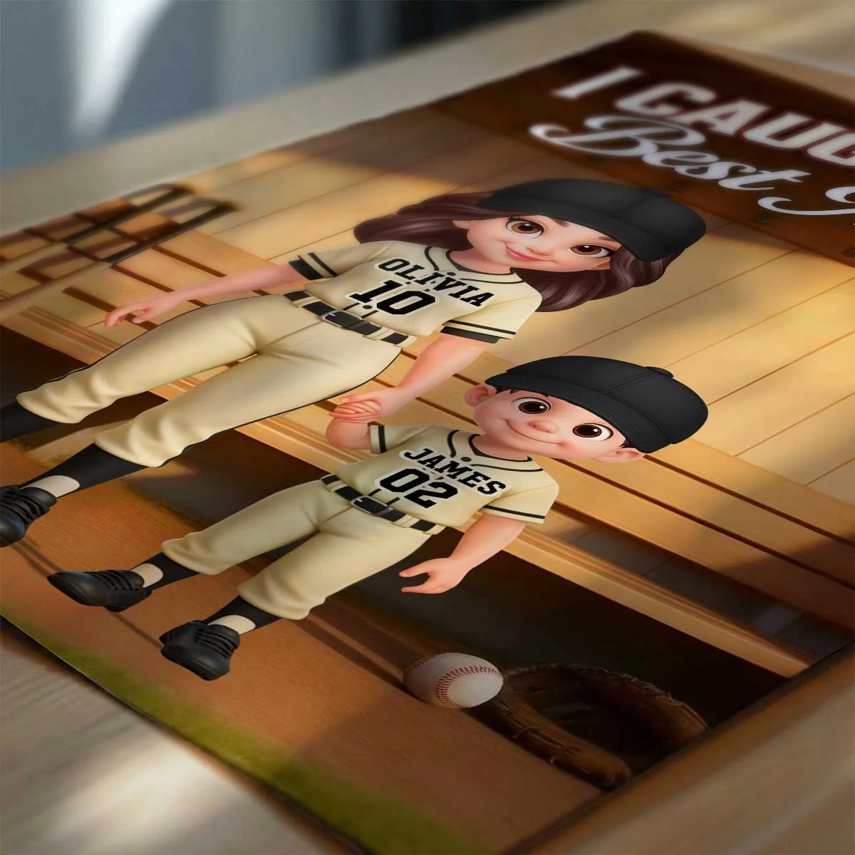 We Caught The Best Mom Baseball Dugout Mom And Kids - Personalized Poster - Mother's Day Gift For Baseball Mom - Image 7