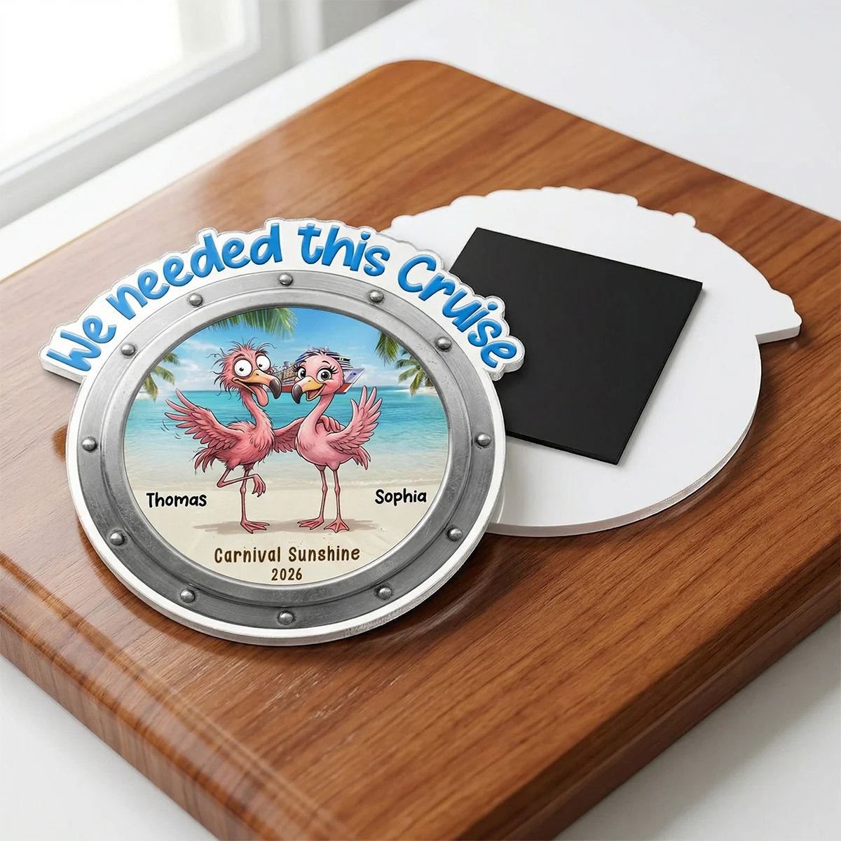 We Needed This Cruise Funny Whimsical Couple - Personalized Cruise Cabin Door Magnet - Cruise Trip Keepsake - Image 5