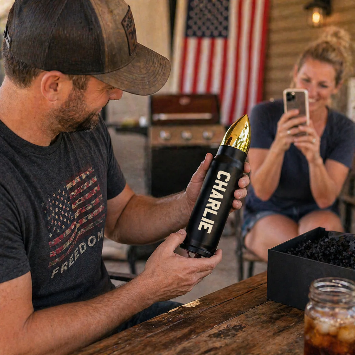 We The People Custom Name - Personalized Bullet Tumbler - United States 250th Anniversary Keepsake USA Patriotic, 4th of July Gifts - Image 4