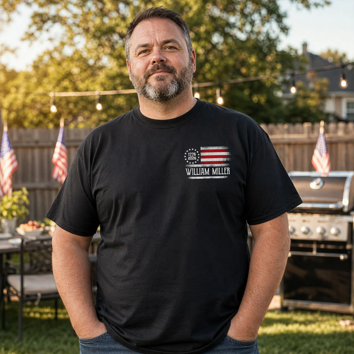 We The People Custom Name - Personalized Shirt - United States 250th Anniversary USA Patriotic - Image 2