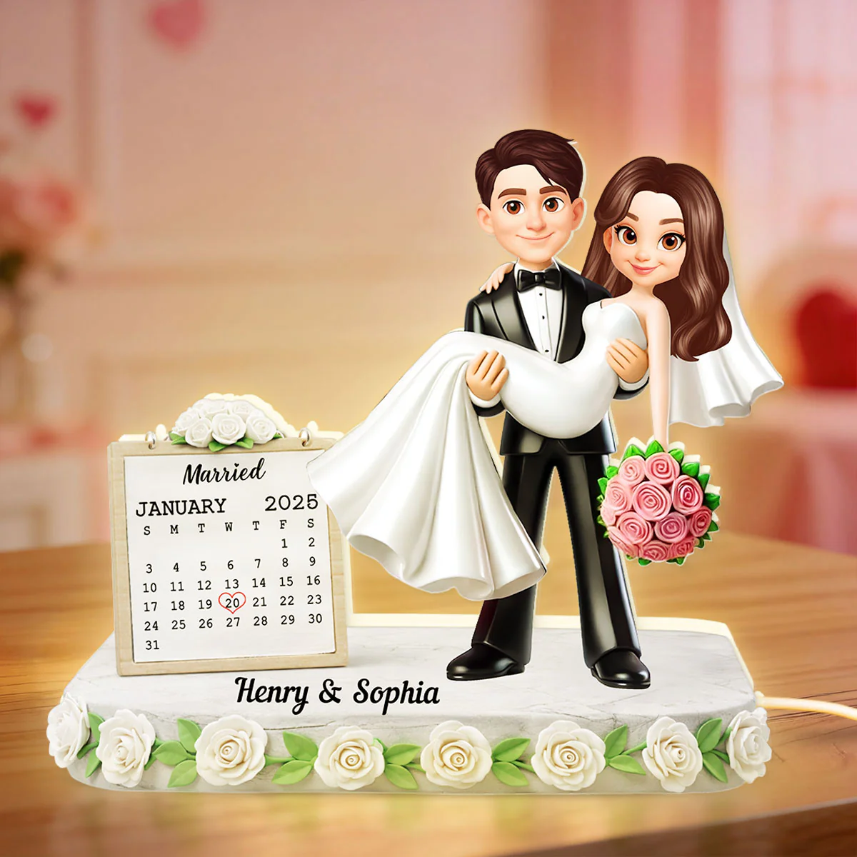 Wedding Anniversary - Personalized Light Box - Gift for Couple - Image 2