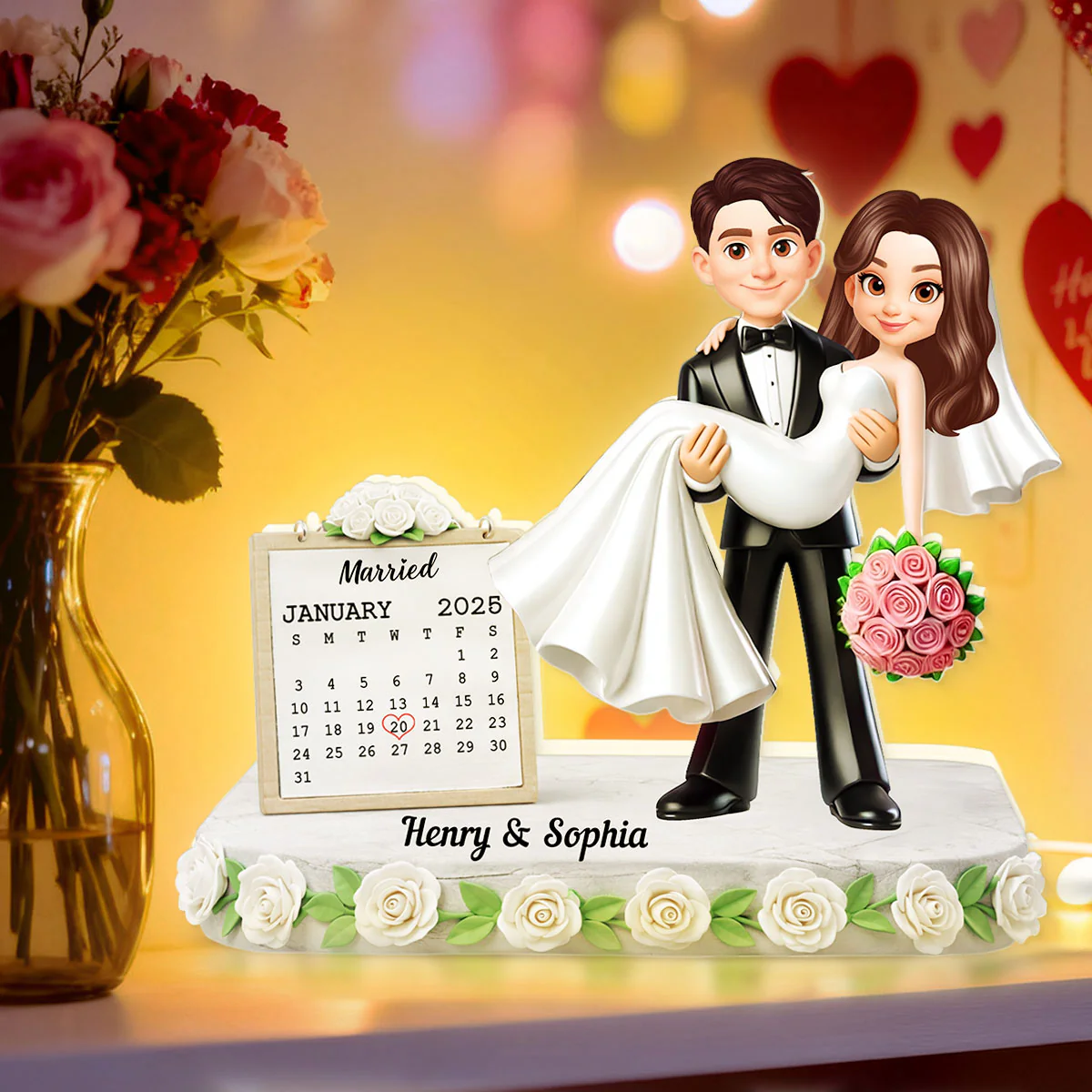 Wedding Anniversary - Personalized Light Box - Gift for Couple - Image 3