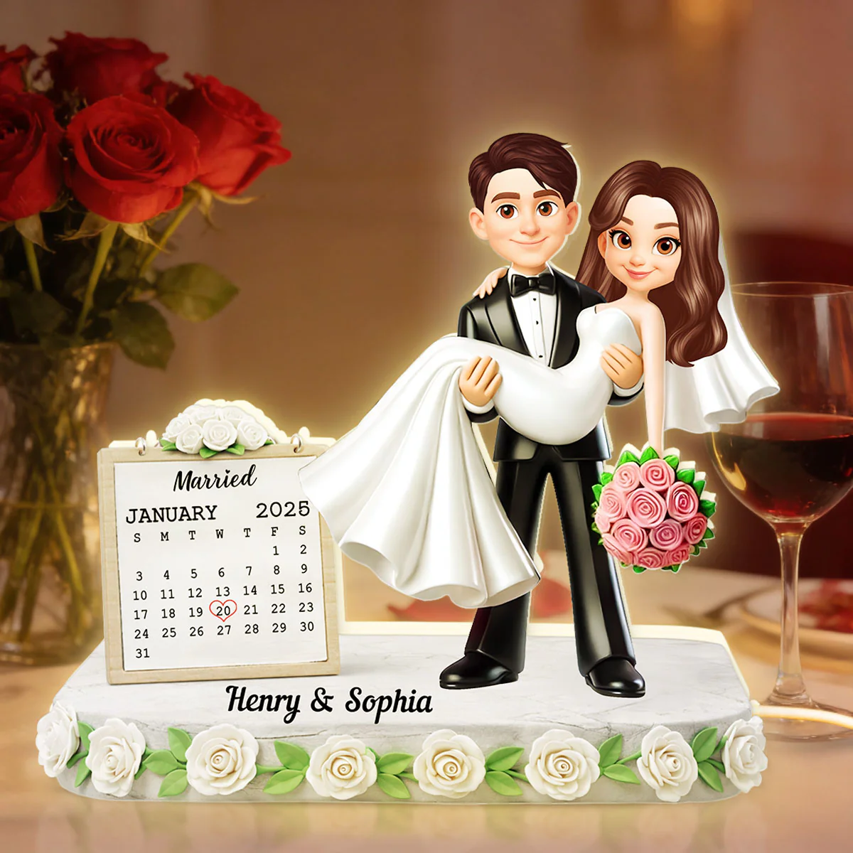 Wedding Anniversary - Personalized Light Box - Gift for Couple - Image 5