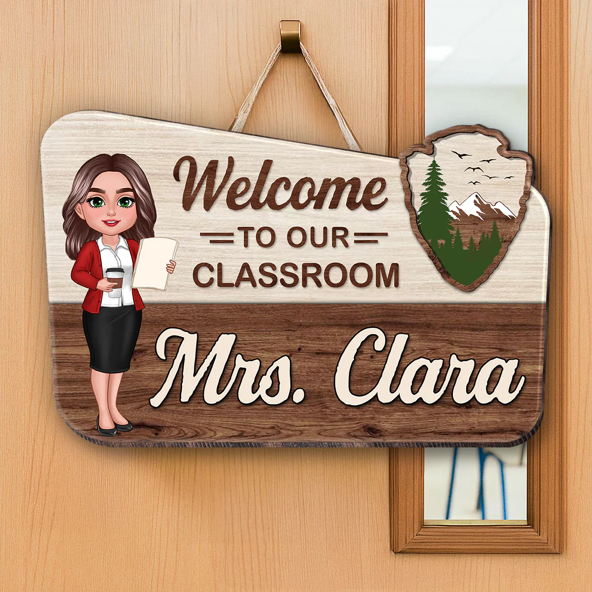 Welcome Classroom Let Adventure Begin Personalized Wood Sign, Back To School gift, Classroom Decor - Image 3