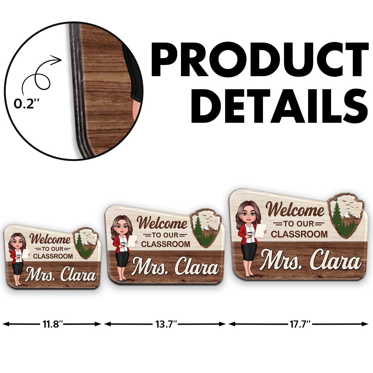 Welcome Classroom Let Adventure Begin Personalized Wood Sign, Back To School gift, Classroom Decor - Image 9