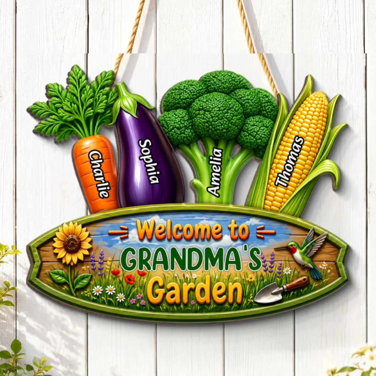 Welcome To Grandma's Garden - Personalized Wood Sign - Gift For Grandma, Garden Decorations - Image 12