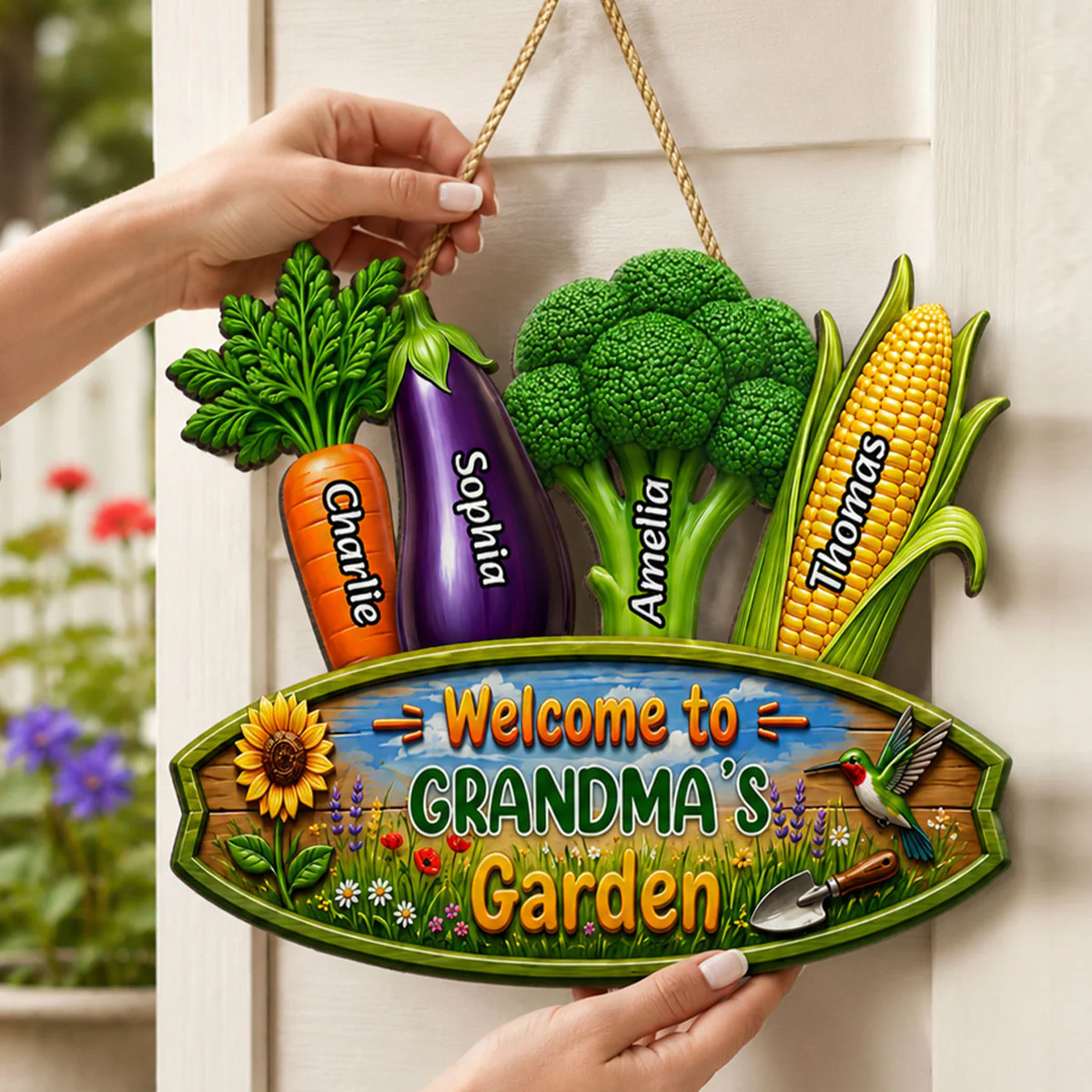 Welcome To Grandma's Garden - Personalized Wood Sign - Gift For Grandma, Garden Decorations - Image 6