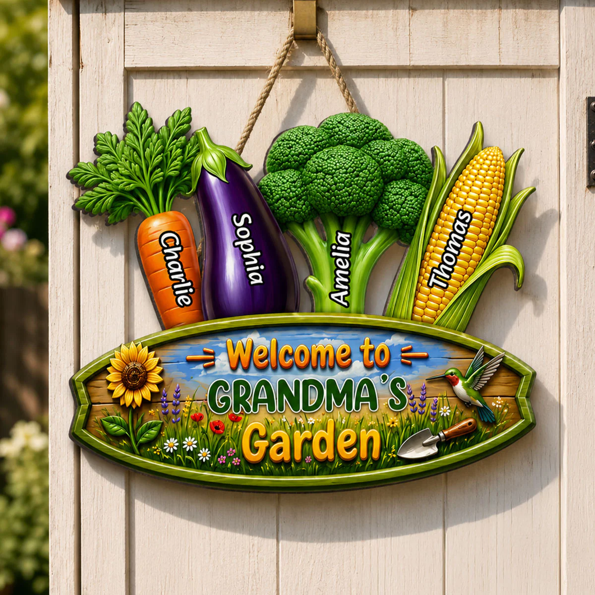 Welcome To Grandma's Garden - Personalized Wood Sign - Gift For Grandma, Garden Decorations - Image 8