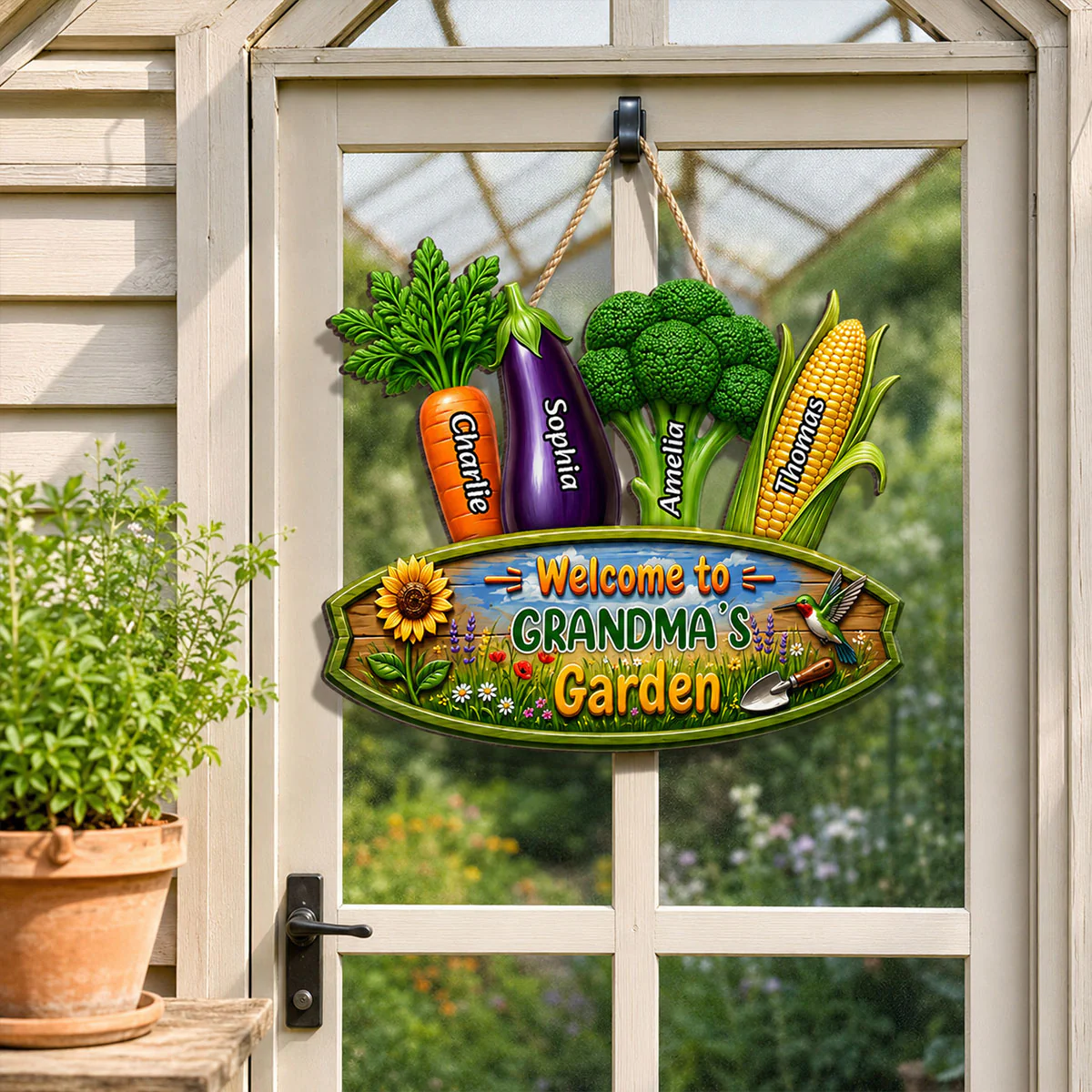Welcome To Grandma's Garden - Personalized Wood Sign - Gift For Grandma, Garden Decorations - Image 9