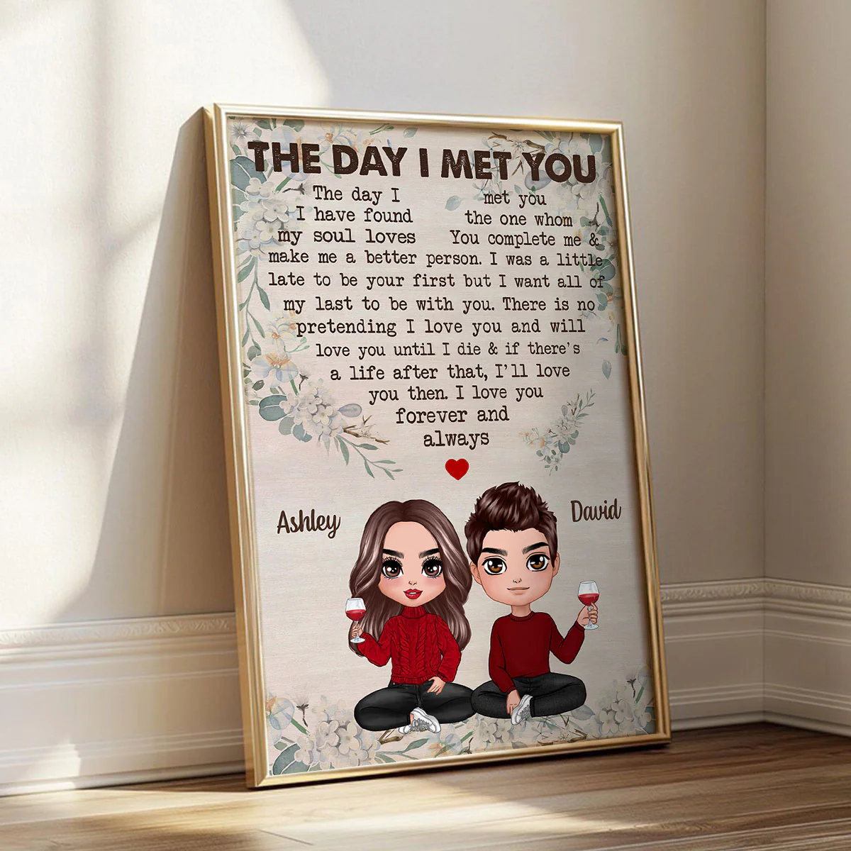 We‘re A Team Valentine’s Day Gift, Anniversary Gift For Him Gift For Her Personalized Vertical Poster - Image 2