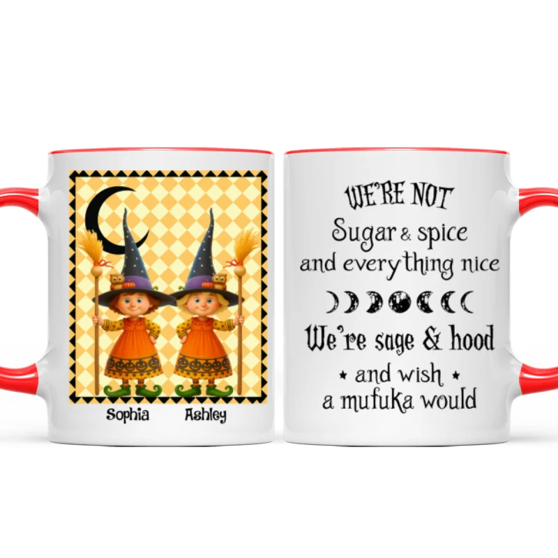 We're not Sugar & Spice Witch Besties Personalized Mug, Halloween Gift for Best Friends - Image 15