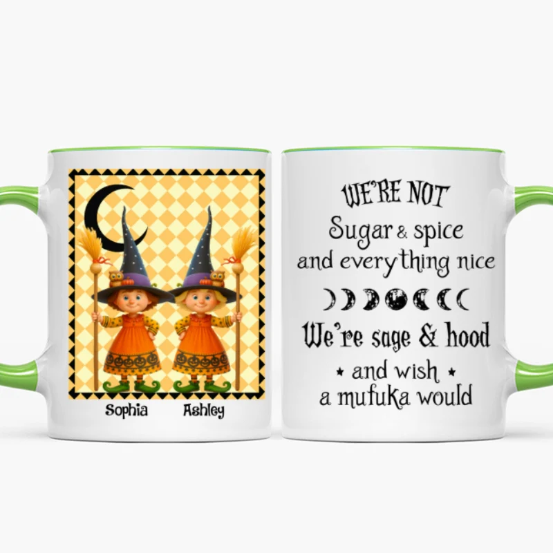 We're not Sugar & Spice Witch Besties Personalized Mug, Halloween Gift for Best Friends - Image 20