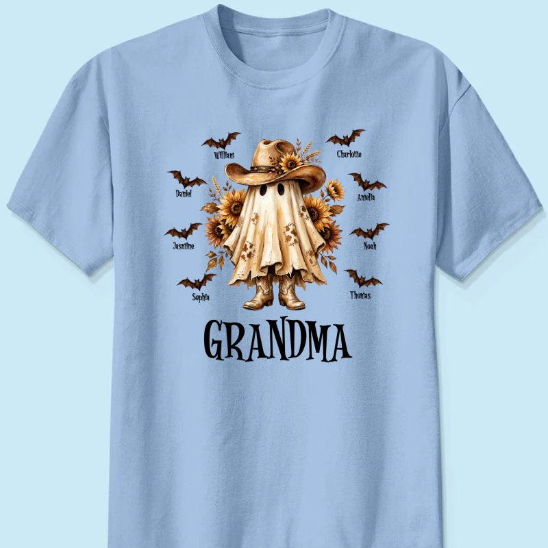 Western Cowgirl Boo Grandma Fall Season Halloween - Personalized Shirt - Halloween Gift For Grandma - Image 17