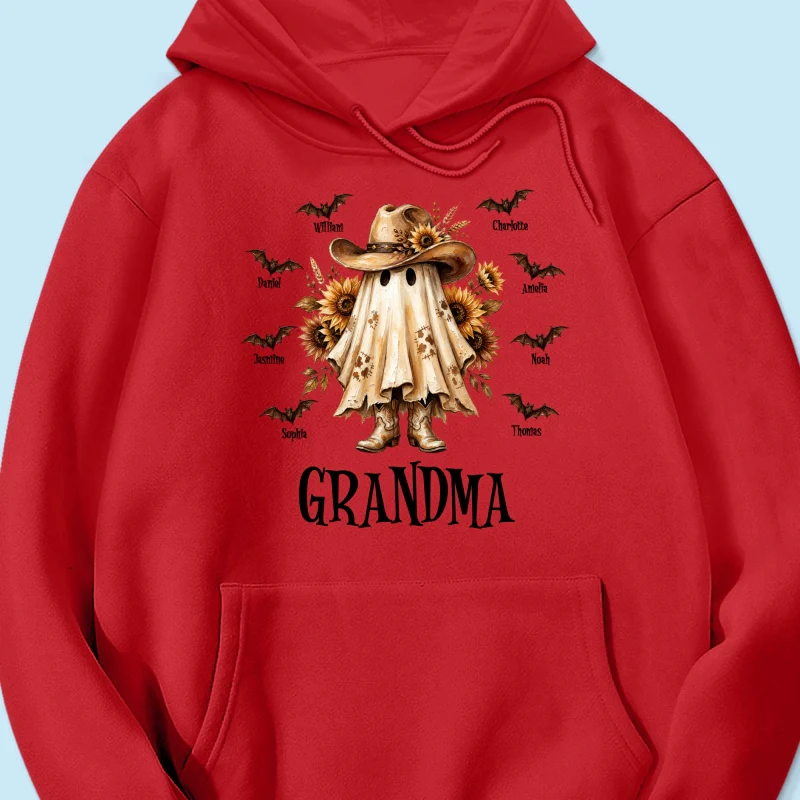 Western Cowgirl Boo Grandma Fall Season Halloween - Personalized Shirt - Halloween Gift For Grandma - Image 26