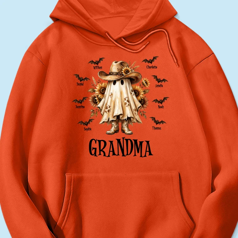 Western Cowgirl Boo Grandma Fall Season Halloween - Personalized Shirt - Halloween Gift For Grandma - Image 27