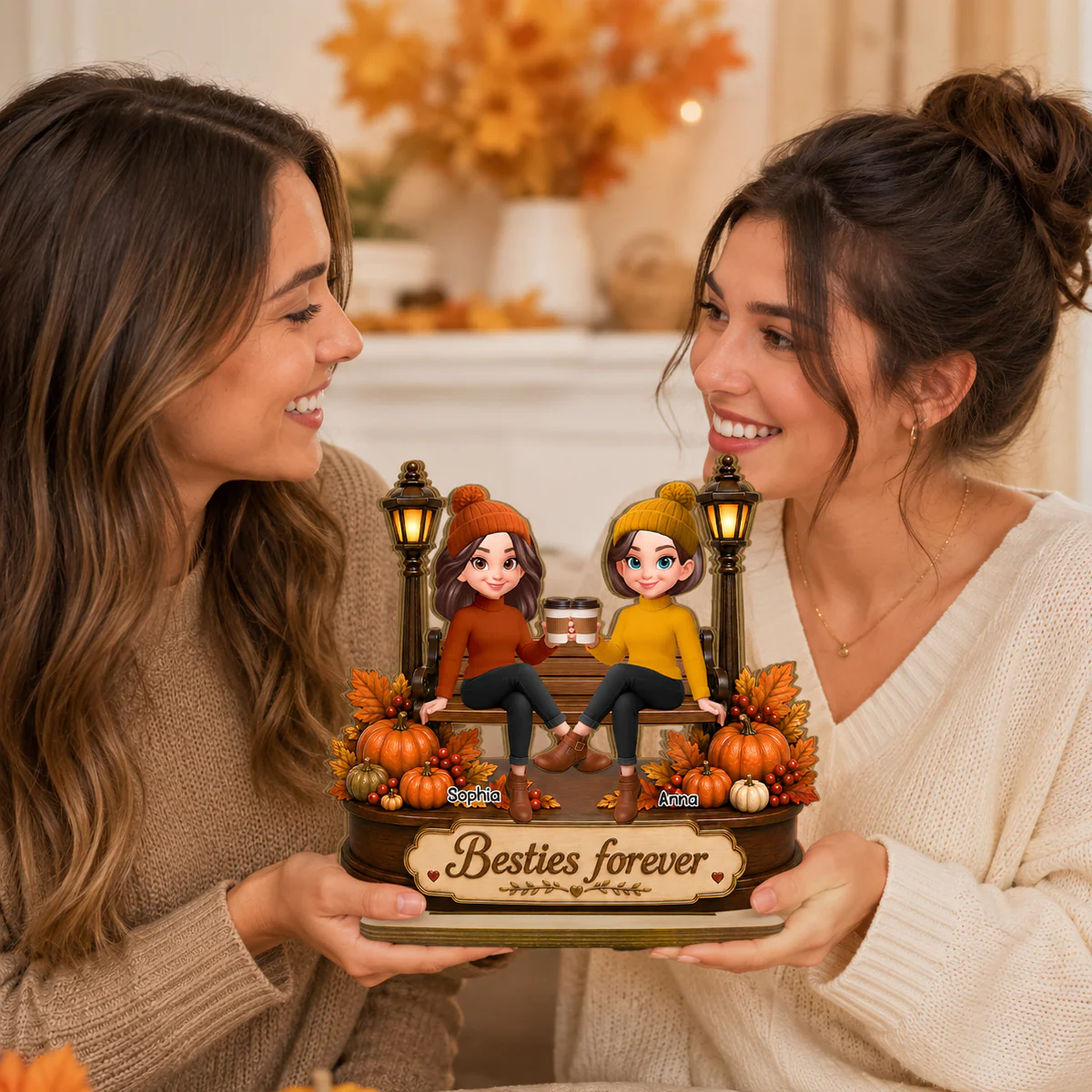 We've Been Friends For So Long - Personalized 2-Layered Wooden Plaque - Fall Season, Birthday Gift For Friends, Besties, Sisters - Image 3