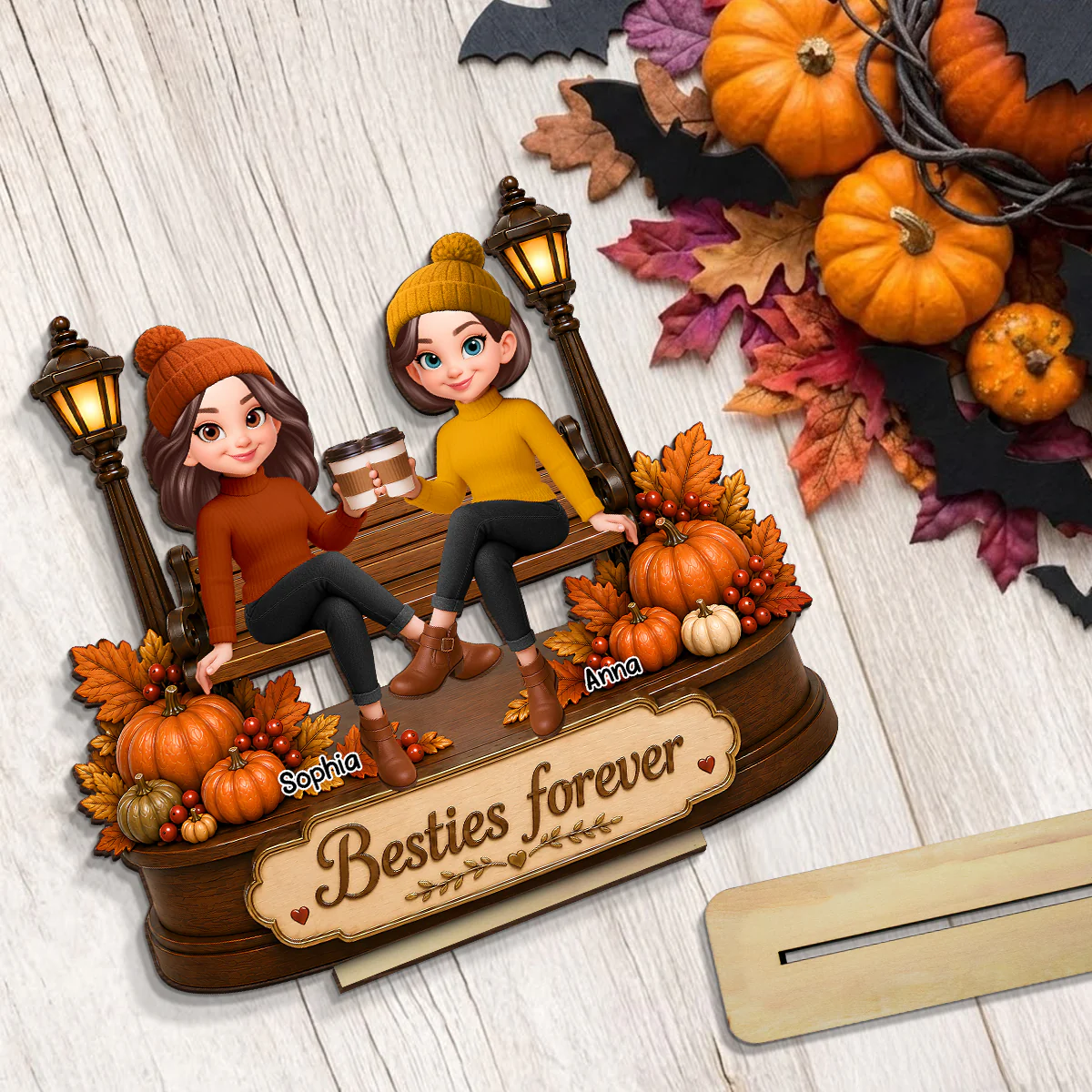 We've Been Friends For So Long - Personalized 2-Layered Wooden Plaque - Fall Season, Birthday Gift For Friends, Besties, Sisters - Image 6