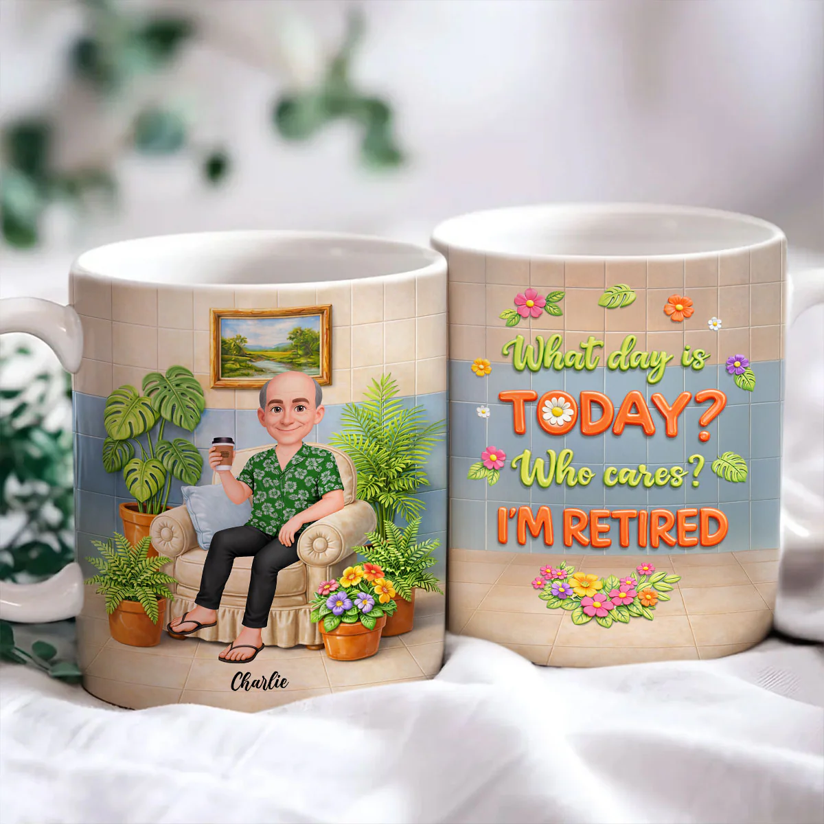What Day Is Today? Who Cares? I'm Retired - Personalized Mug - Gift For Grandma, Grandpa, Mom, Dad - Image 4