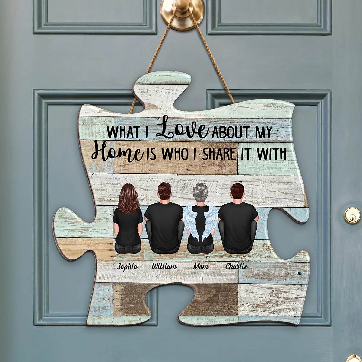 What I Love About My Home Personalized Wood Sign - Image 3