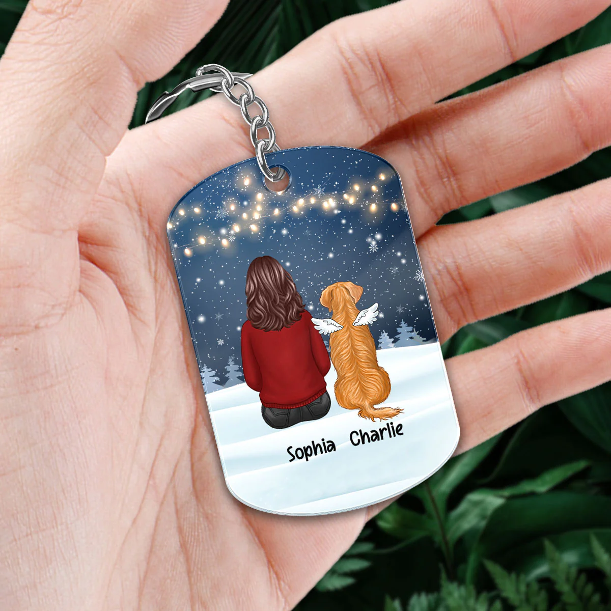 When Tomorrow Starts Without Me Dog Pet Memorial Personalized Acrylic Keychain - Image 2