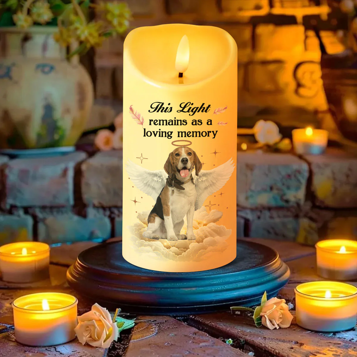 When Tomorrow Starts Without Me Pet Loss Memorial Personalized LED Candle, Custom Photo Sympathy Gift - Image 7