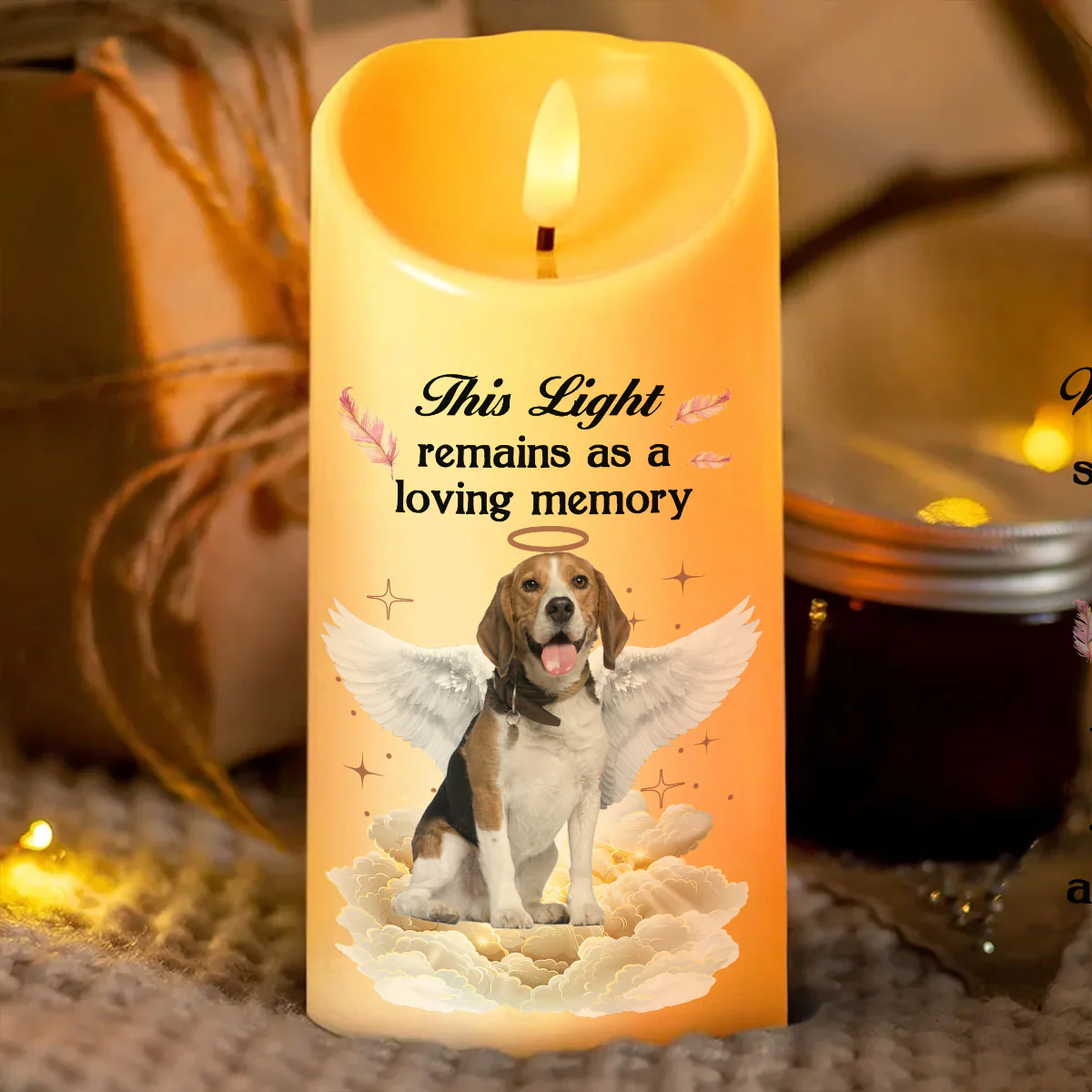When Tomorrow Starts Without Me Pet Loss Memorial Personalized LED Candle, Custom Photo Sympathy Gift - Image 8