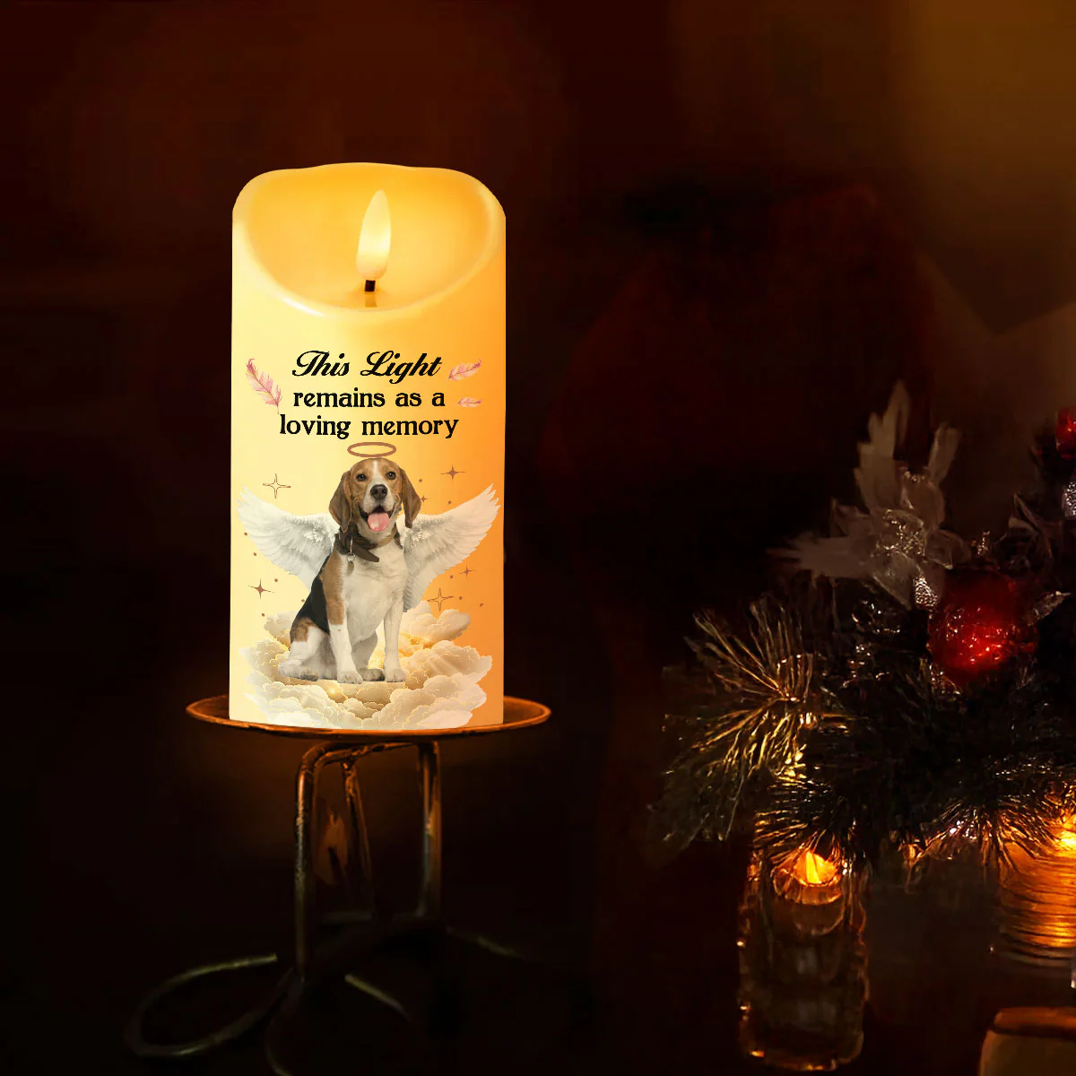 When Tomorrow Starts Without Me Pet Loss Memorial Personalized LED Candle, Custom Photo Sympathy Gift - Image 9