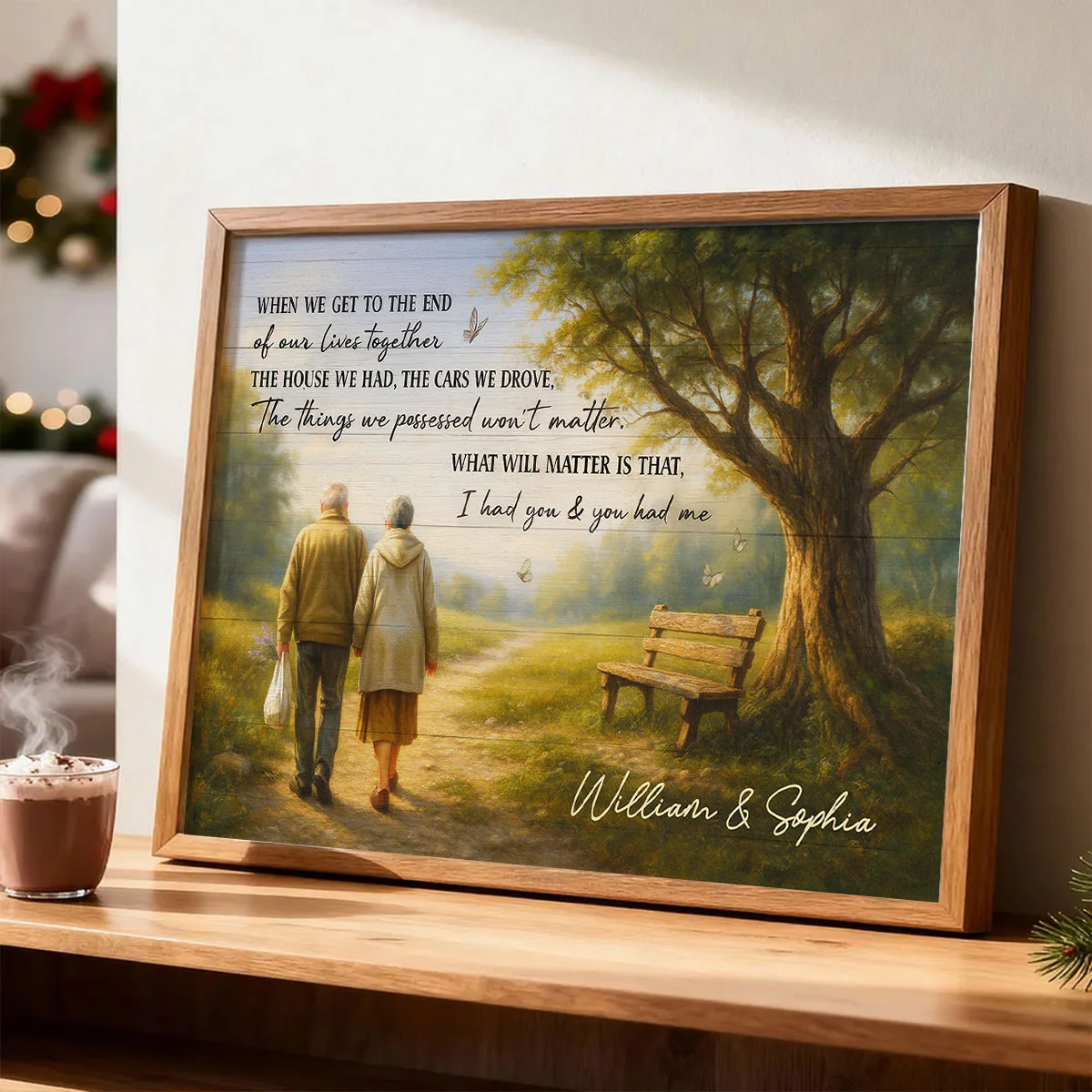 When We Get to the End of Our Lives Together Peaceful Landscape - Personalized Poster - Sentimental Gift for him, Gift for her - Image 2