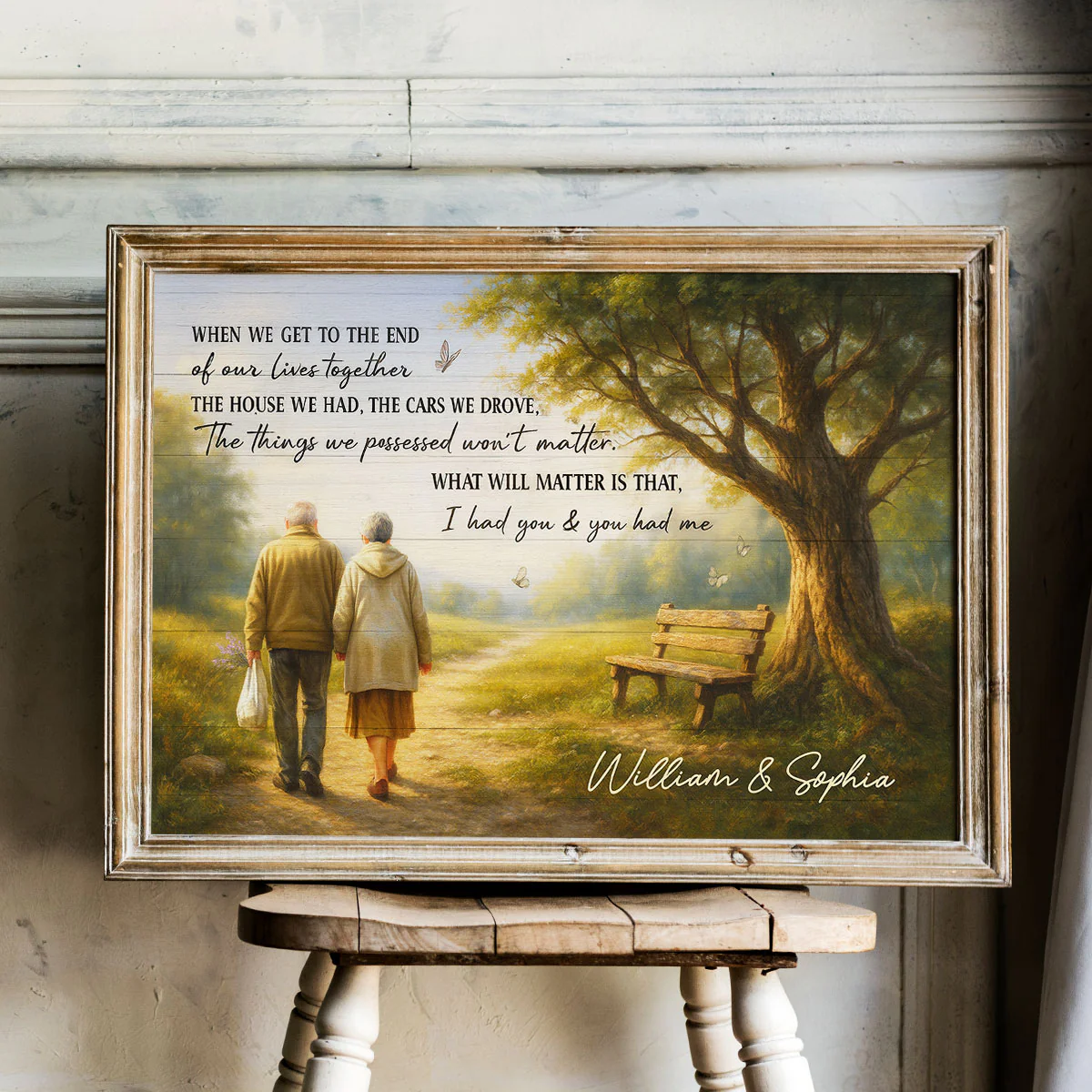 When We Get to the End of Our Lives Together Peaceful Landscape - Personalized Poster - Sentimental Gift for him, Gift for her - Image 4