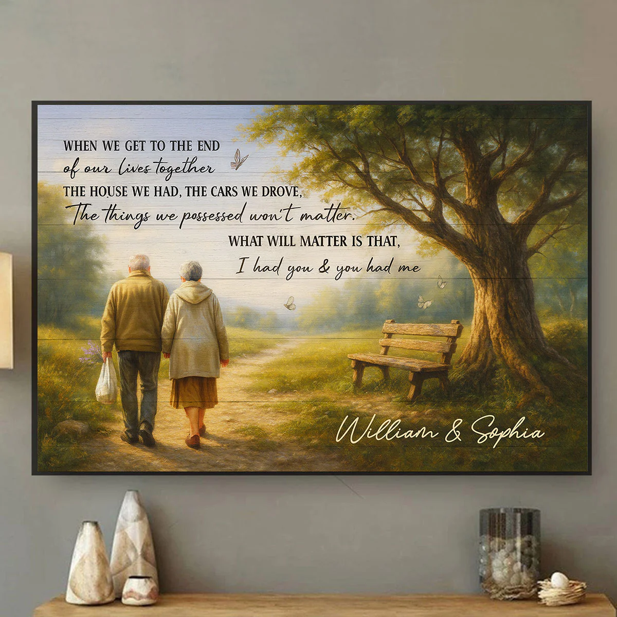 When We Get to the End of Our Lives Together Peaceful Landscape - Personalized Poster - Sentimental Gift for him, Gift for her - Image 6
