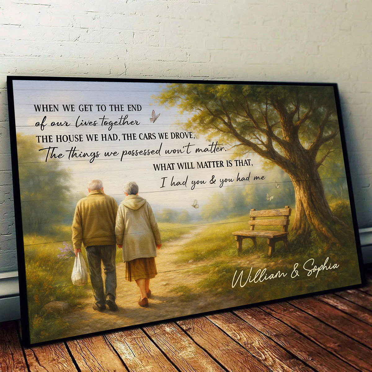 When We Get to the End of Our Lives Together Peaceful Landscape - Personalized Poster - Sentimental Gift for him, Gift for her - Image 8