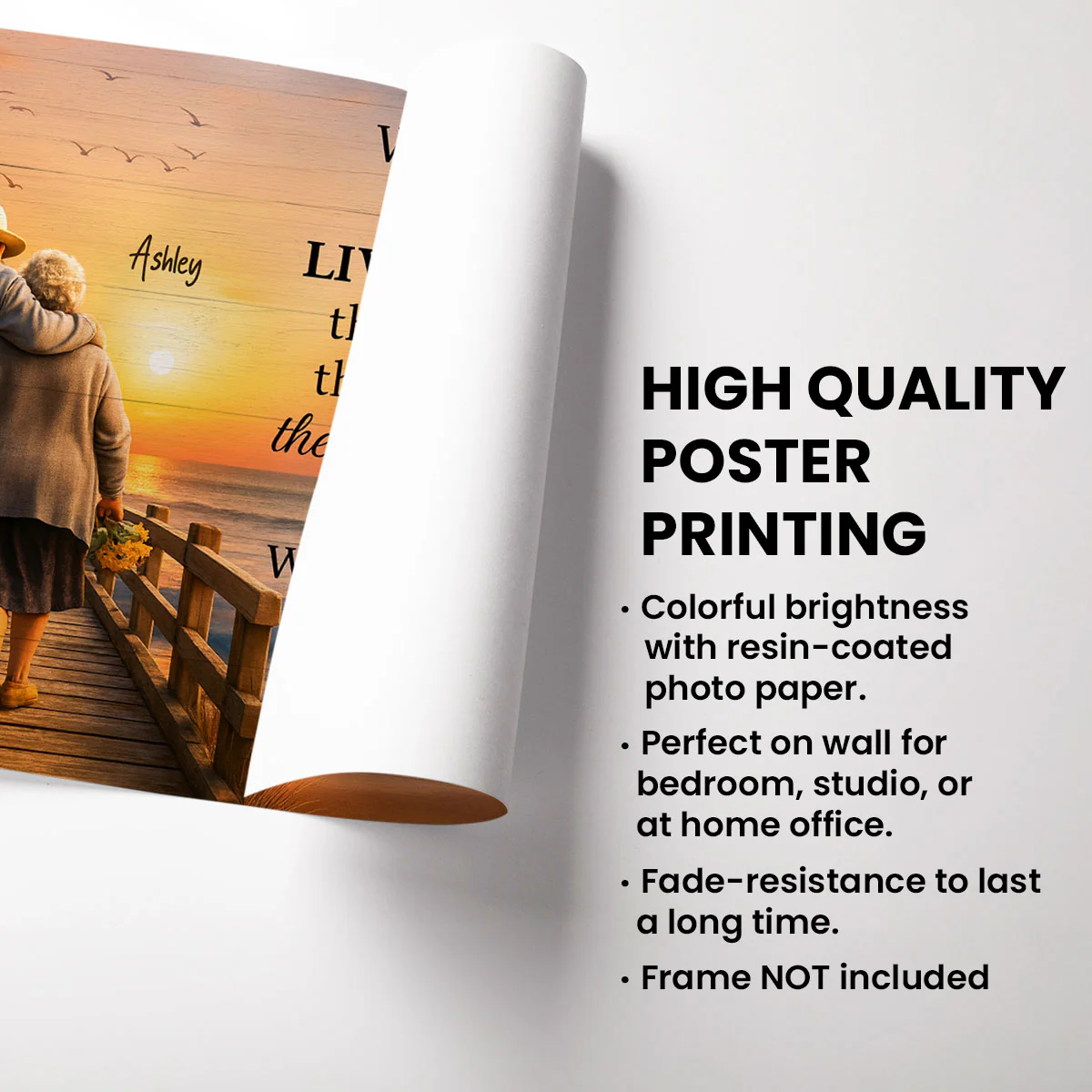 When We Get to the End of Our Lives Together - Personalized Poster - Sentimental Gift for him, Gift for her - Image 11