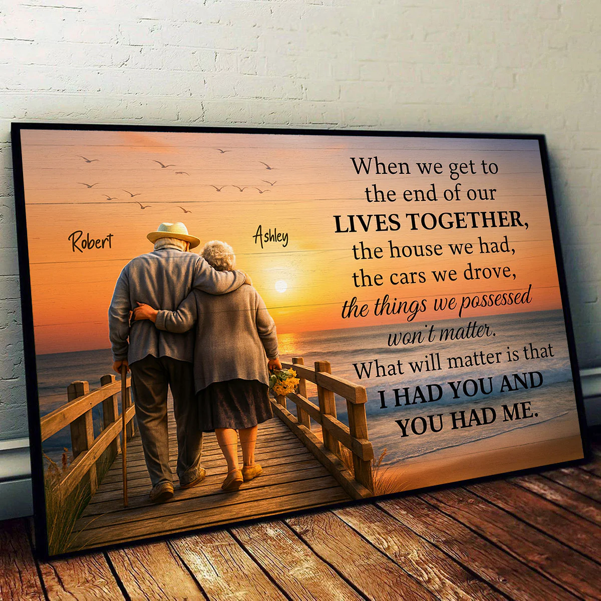 When We Get to the End of Our Lives Together - Personalized Poster - Sentimental Gift for him, Gift for her - Image 2