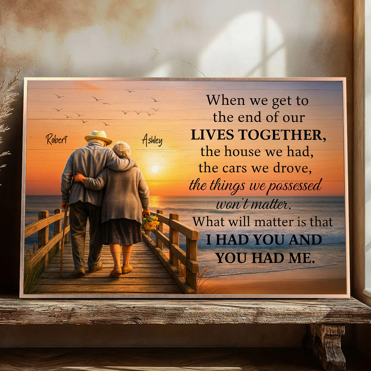 When We Get to the End of Our Lives Together - Personalized Poster - Sentimental Gift for him, Gift for her - Image 3