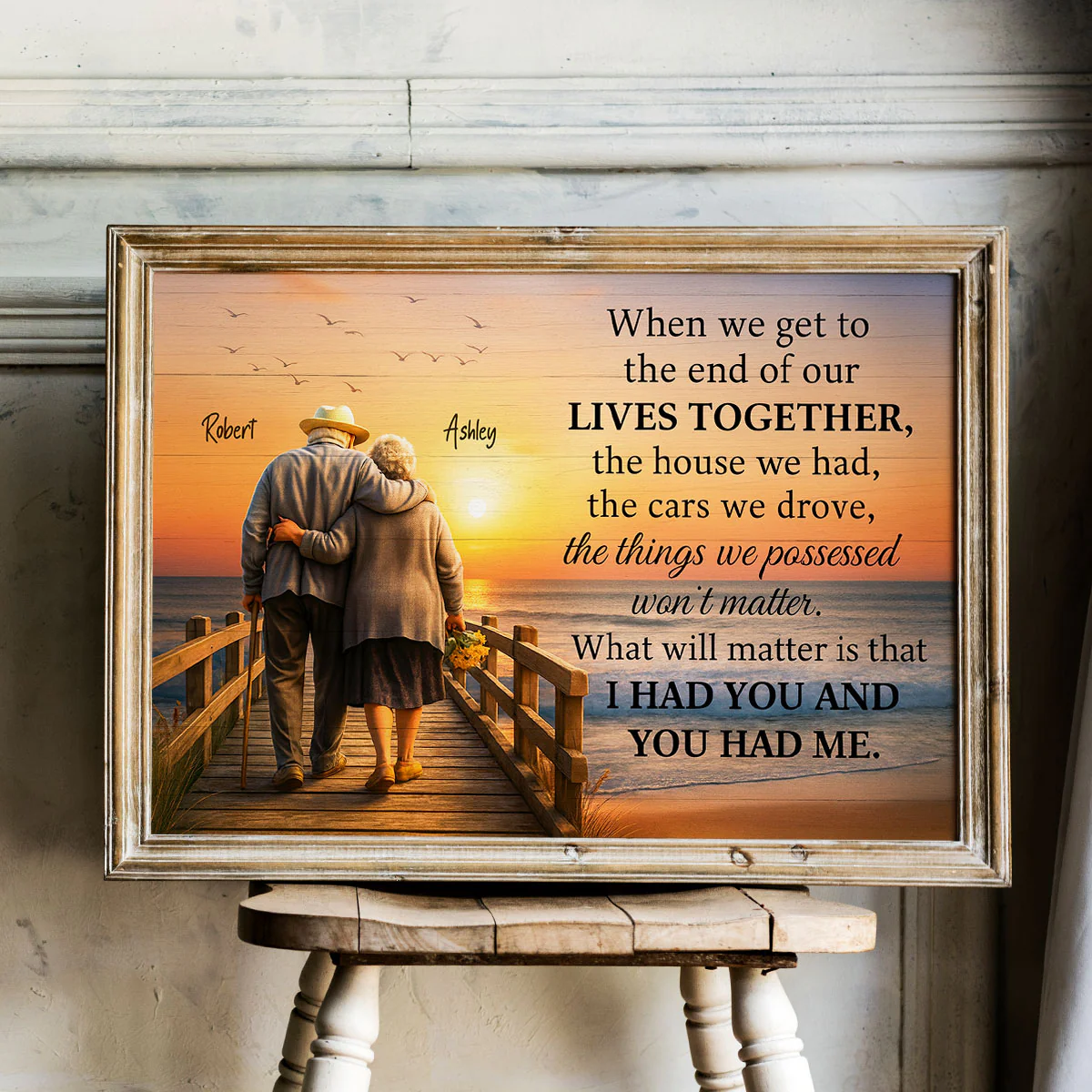 When We Get to the End of Our Lives Together - Personalized Poster - Sentimental Gift for him, Gift for her - Image 4