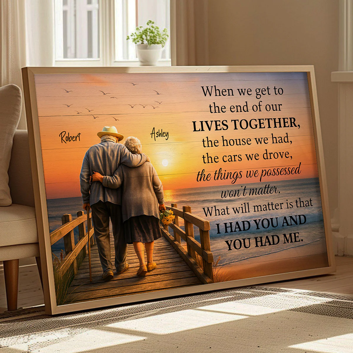 When We Get to the End of Our Lives Together - Personalized Poster - Sentimental Gift for him, Gift for her - Image 5