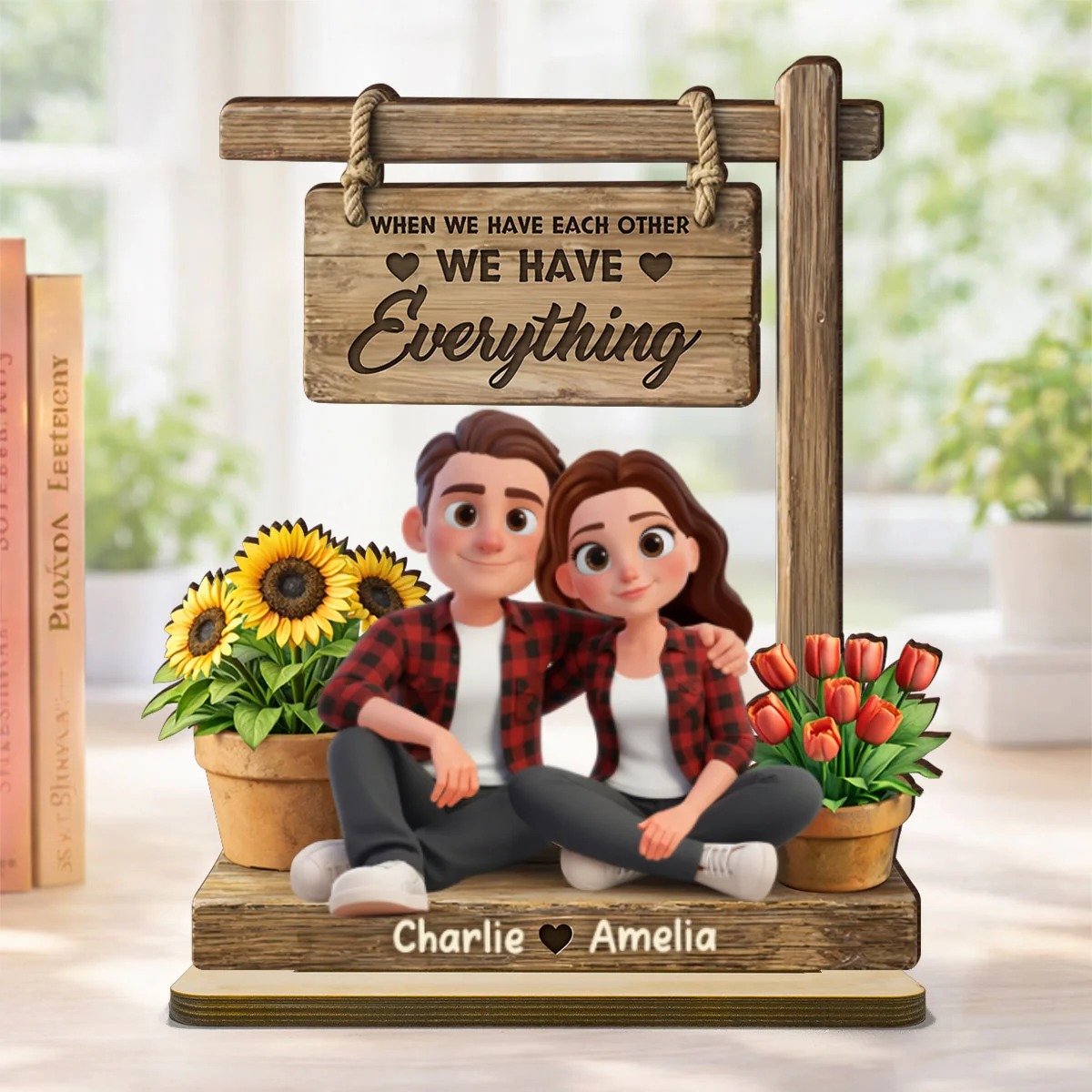 When We Have Each Other We Have Everything - Personalized 2-Layered Wooden Plaque - Anniversary, Valentine's Day Gift, Gift For Him, Gift For Her - Image 11