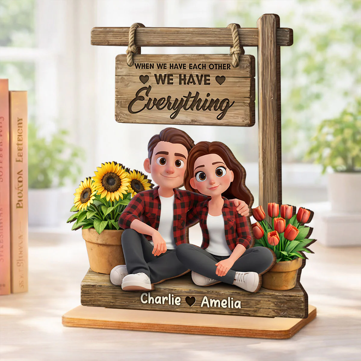 When We Have Each Other We Have Everything - Personalized 2-Layered Wooden Plaque - Anniversary, Valentine's Day Gift, Gift For Him, Gift For Her - Image 4