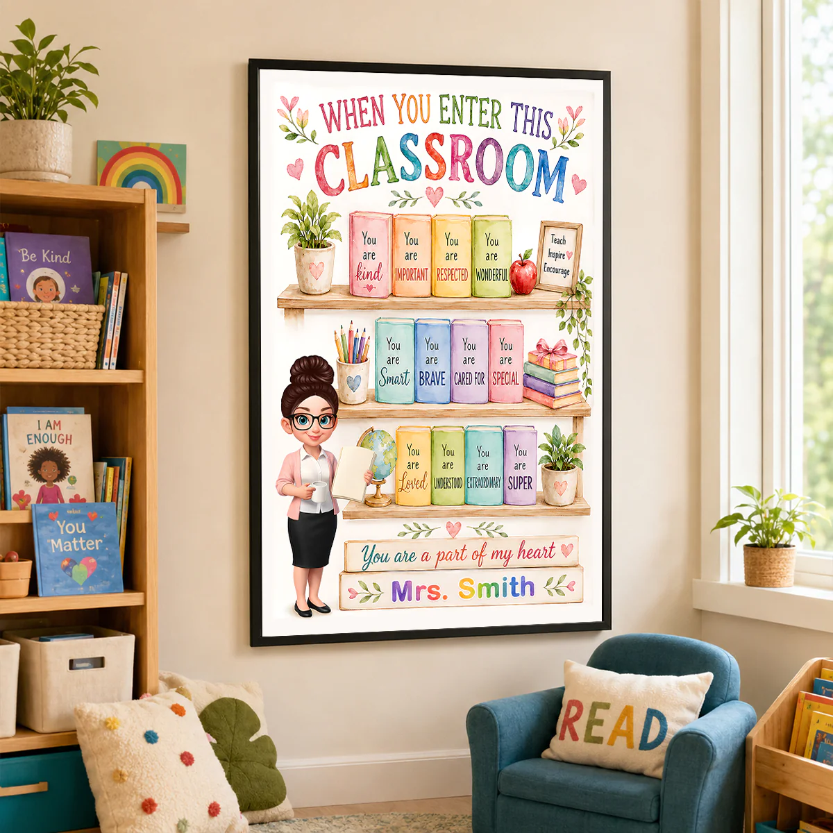 When You Enter This Classroom - Personalized Poster - Back to School Gift for Teacher, Teacher Affirmation Decor - Image 3